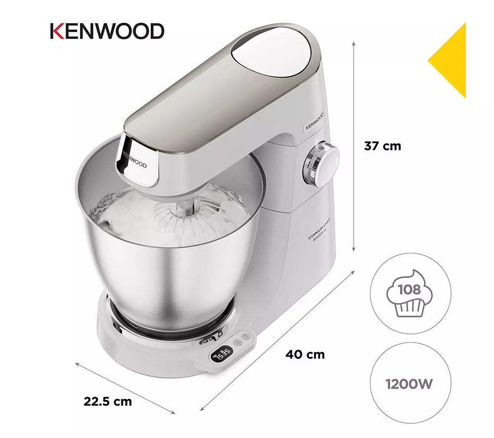 KENWOOD Titanium Chef Baker XL KVL65.001WH Stand Mixer - White
