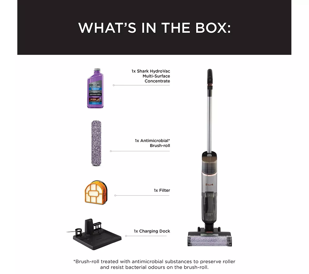 SHARK HydroVac WD210UK Cordless Hard Floor Cleaner – Grey