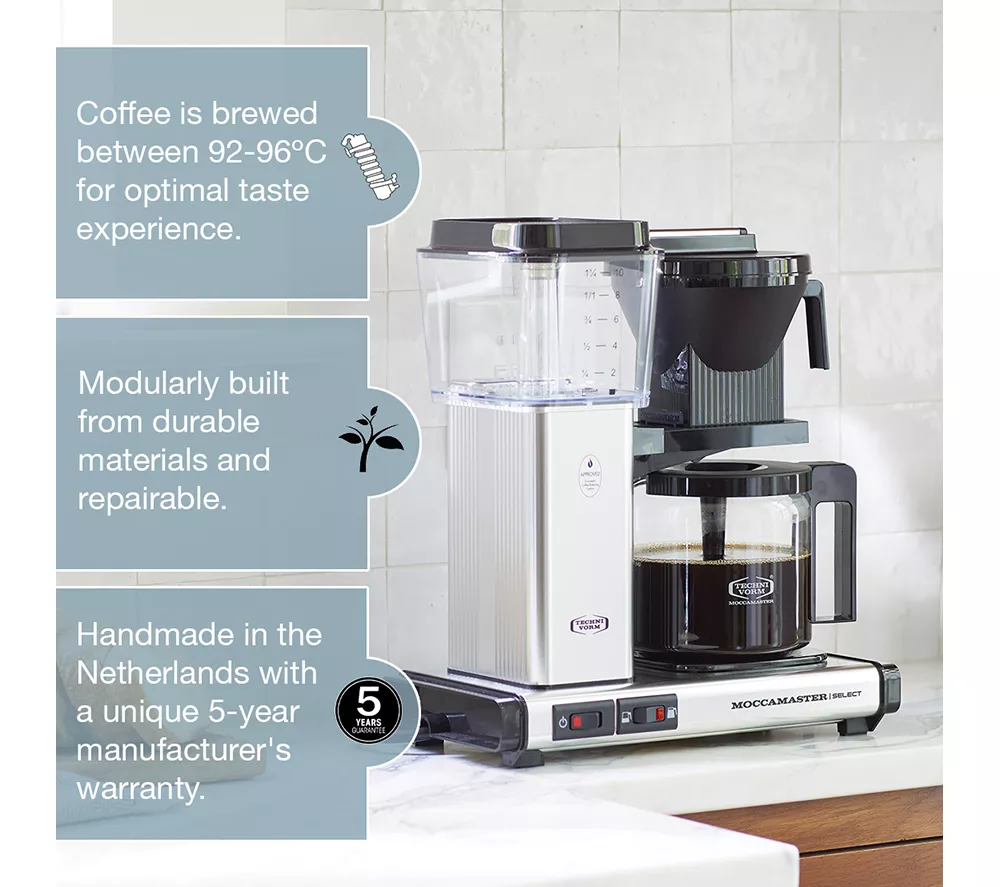 MOCCAMASTER KBG Select 53807 Filter Coffee Machine - Pastel Green