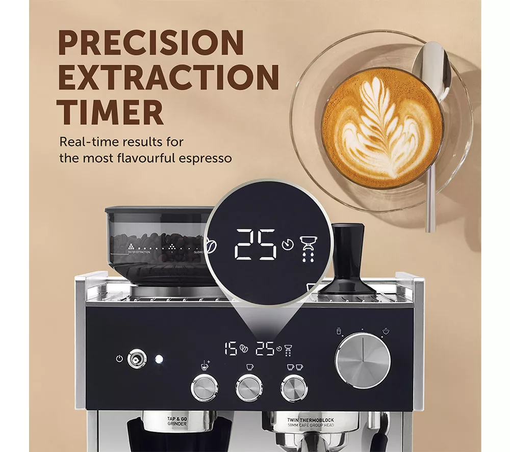 BREVILLE Barista Signature Espresso VCF160 Bean to Cup Coffee Machine - Stainless Steel