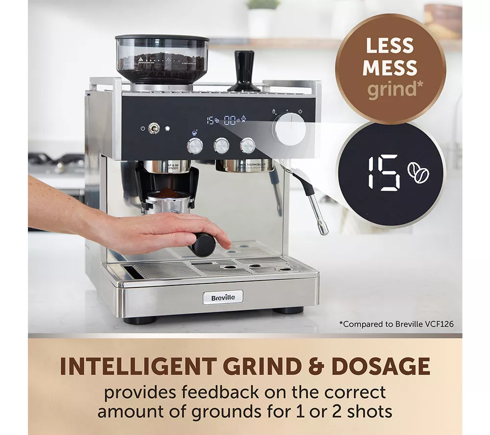 BREVILLE Barista Signature Espresso VCF160 Bean to Cup Coffee Machine - Stainless Steel