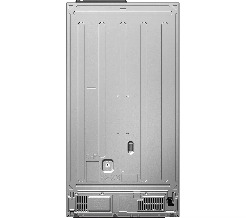 HAIER HSW59F18DIMM American-Style Smart Fridge Freezer - Platinum Inox