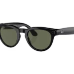 RAY-BAN Meta Headliner (Standard) Smart Glasses - Shiny Black  Polarised G15 Green
