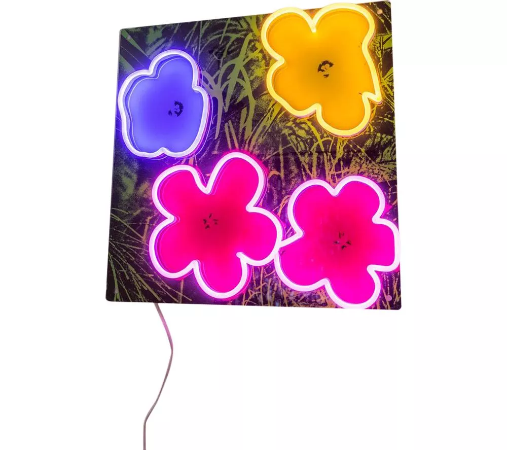 YELLOWPOP Andy Warhol Flowers LED Wall Lamp - Multicoloured
