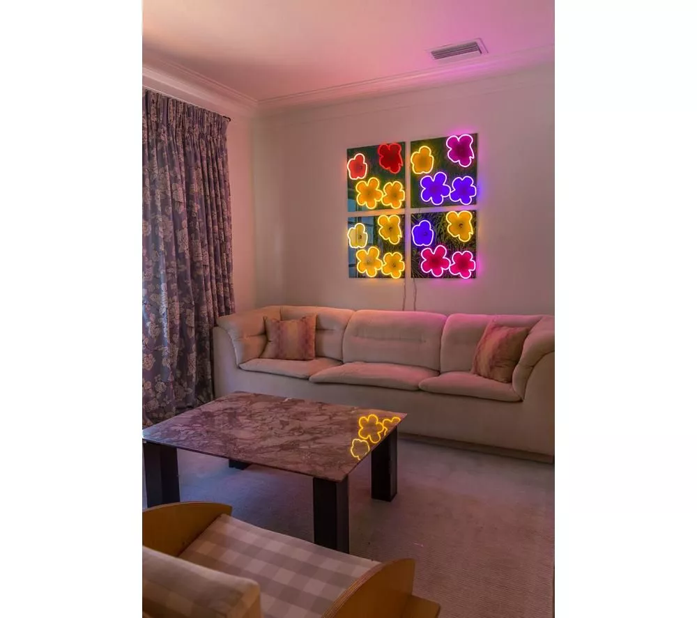 YELLOWPOP Andy Warhol Flowers LED Wall Lamp - Multicoloured