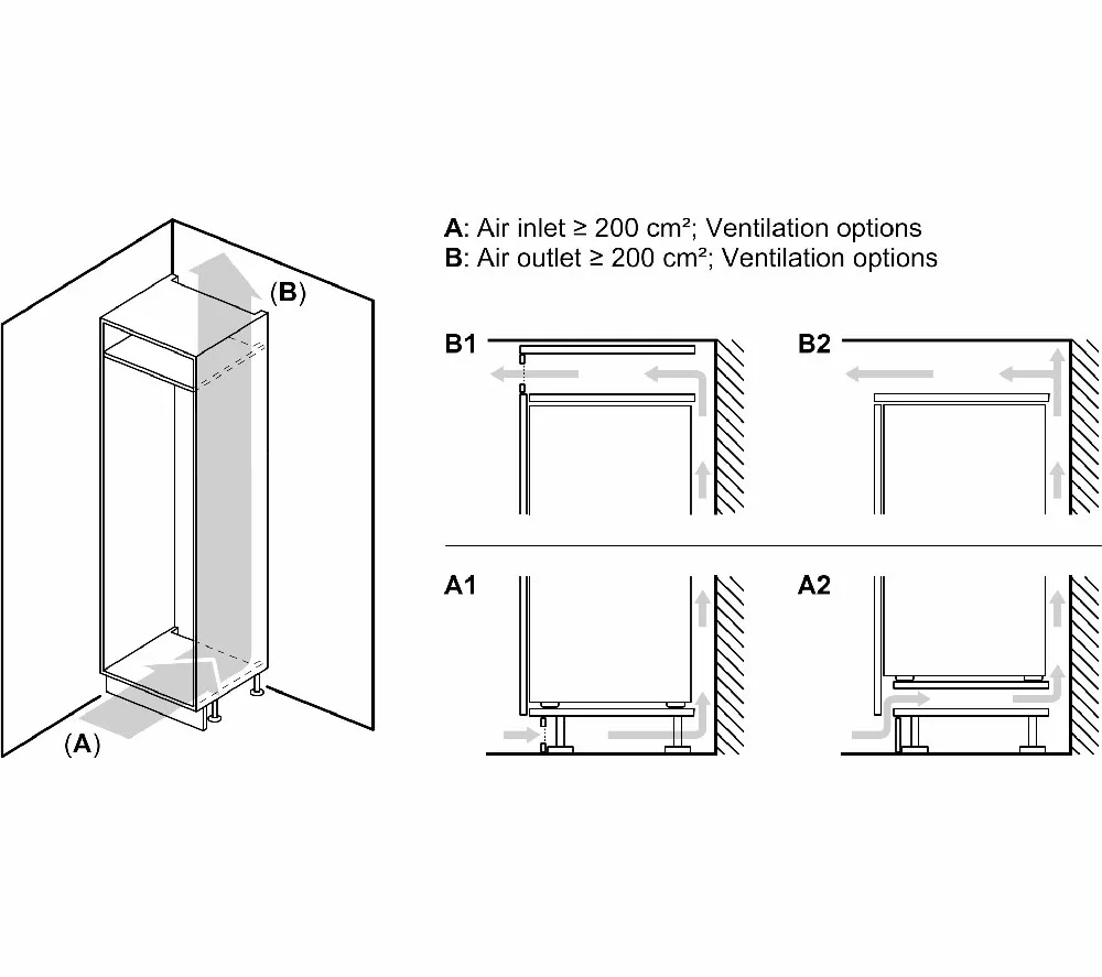 BOSCH Series 4 GIN81VEE0G Integrated Tall Freezer - Fixed Hinge