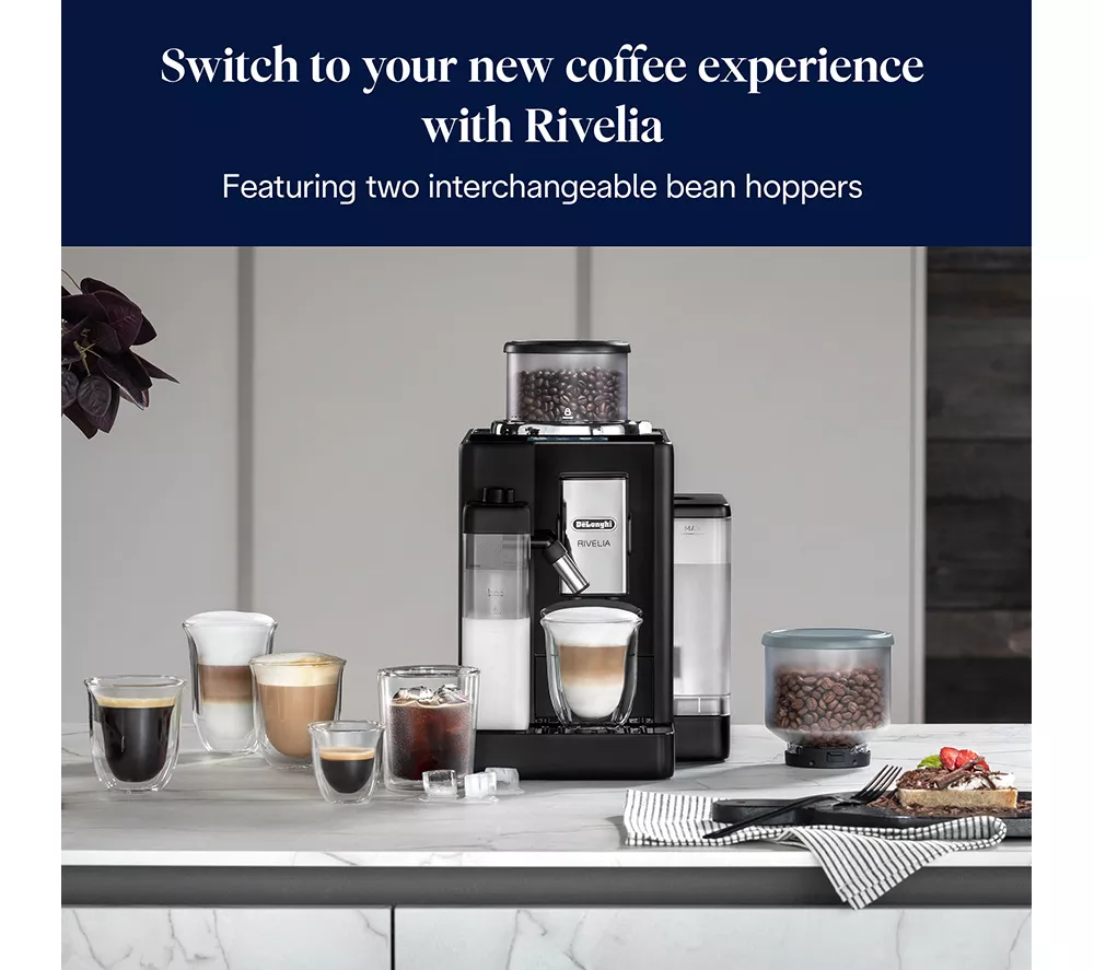 DELONGHI Rivelia EXAM440.55.B Bean to Cup Coffee Machine - Black
