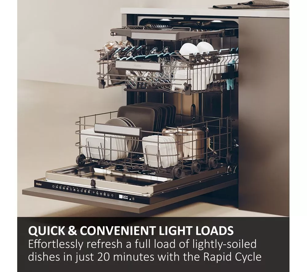 HAIER I Pro Shine 3 XF5C4M1W Full-size WiFi-enabled Dishwasher - White