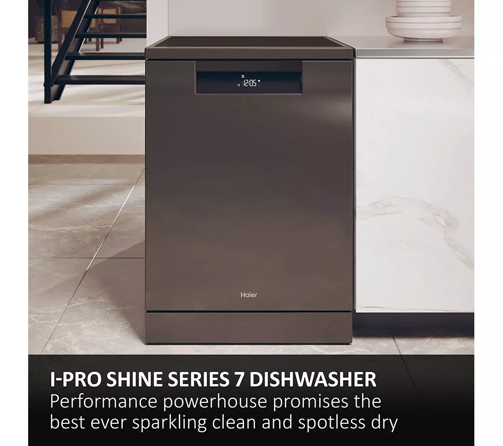 HAIER I Pro Shine 7 XF4A4M4PA Full-size WiFi-enabled Dishwasher - Graphite