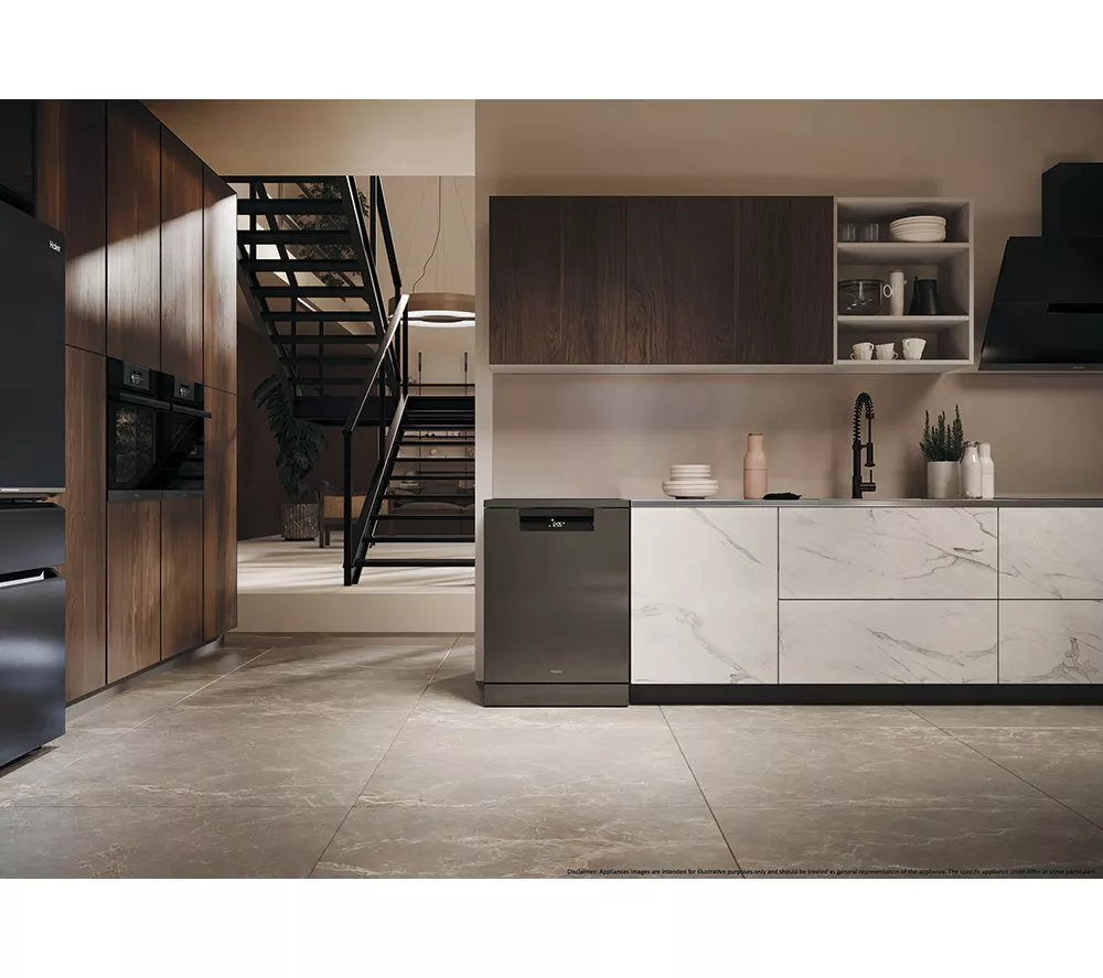 HAIER I Pro Shine 7 XF4A4M4PA Full-size WiFi-enabled Dishwasher - Graphite