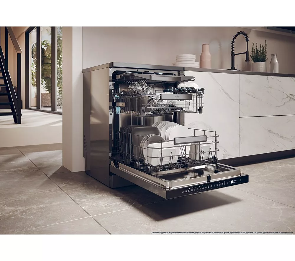 HAIER I Pro Shine 7 XF4A4M4PA Full-size WiFi-enabled Dishwasher - Graphite