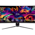 MSI MAG 341CQP QD Ultra Wide Quad HD 34” Curved OLED Gaming Monitor - Black