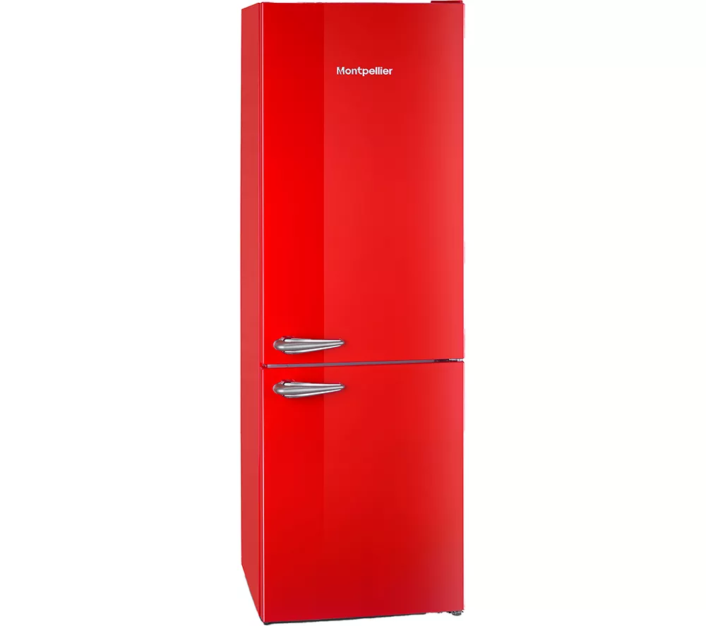 MONTPELLIER Retro MAB386ER 60/40 Fridge Freezer - Red