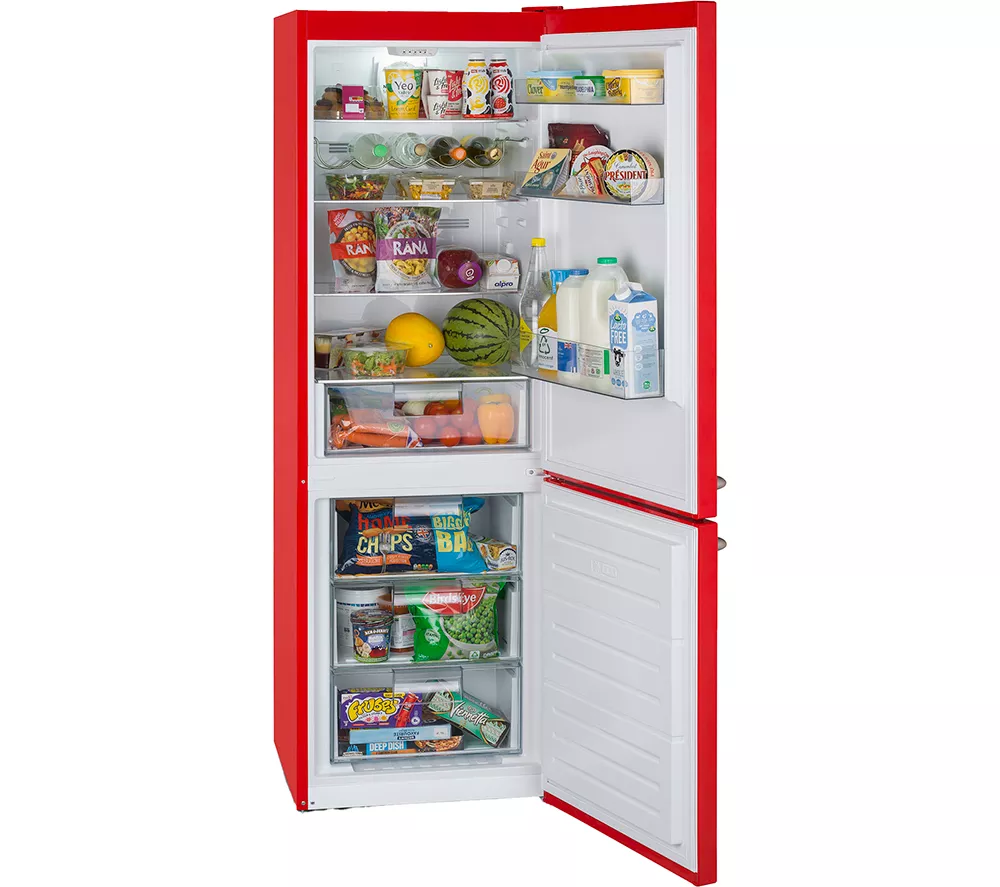 MONTPELLIER Retro MAB386ER 60/40 Fridge Freezer - Red