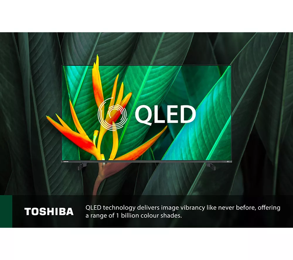 TOSHIBA Fire TV 55QF5D53DB 55" 4K Ultra HD HDR QLED TV with Alexa