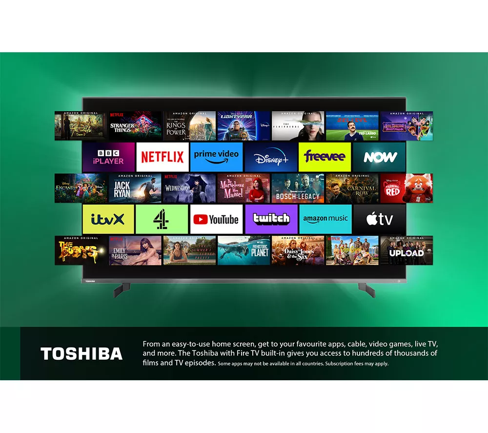 TOSHIBA Fire TV 55QF5D53DB 55" 4K Ultra HD HDR QLED TV with Alexa