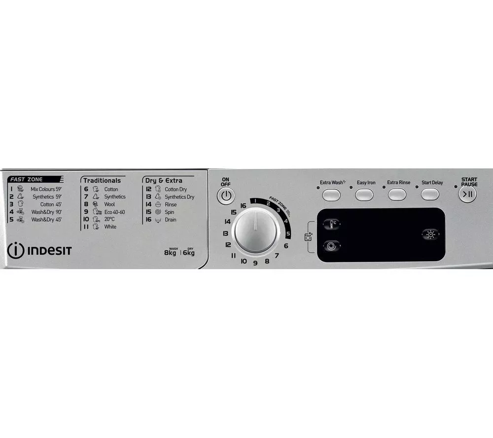 INDESIT EWDE 861483 S UK 8 kg Washer Dryer - Silver