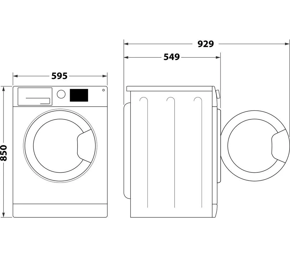 INDESIT EWDE 861483 S UK 8 kg Washer Dryer - Silver