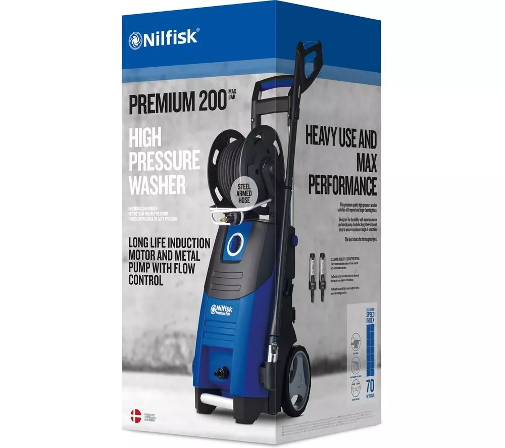NILFISK Premium 200-15 UK Pressure Washer - 200 bar