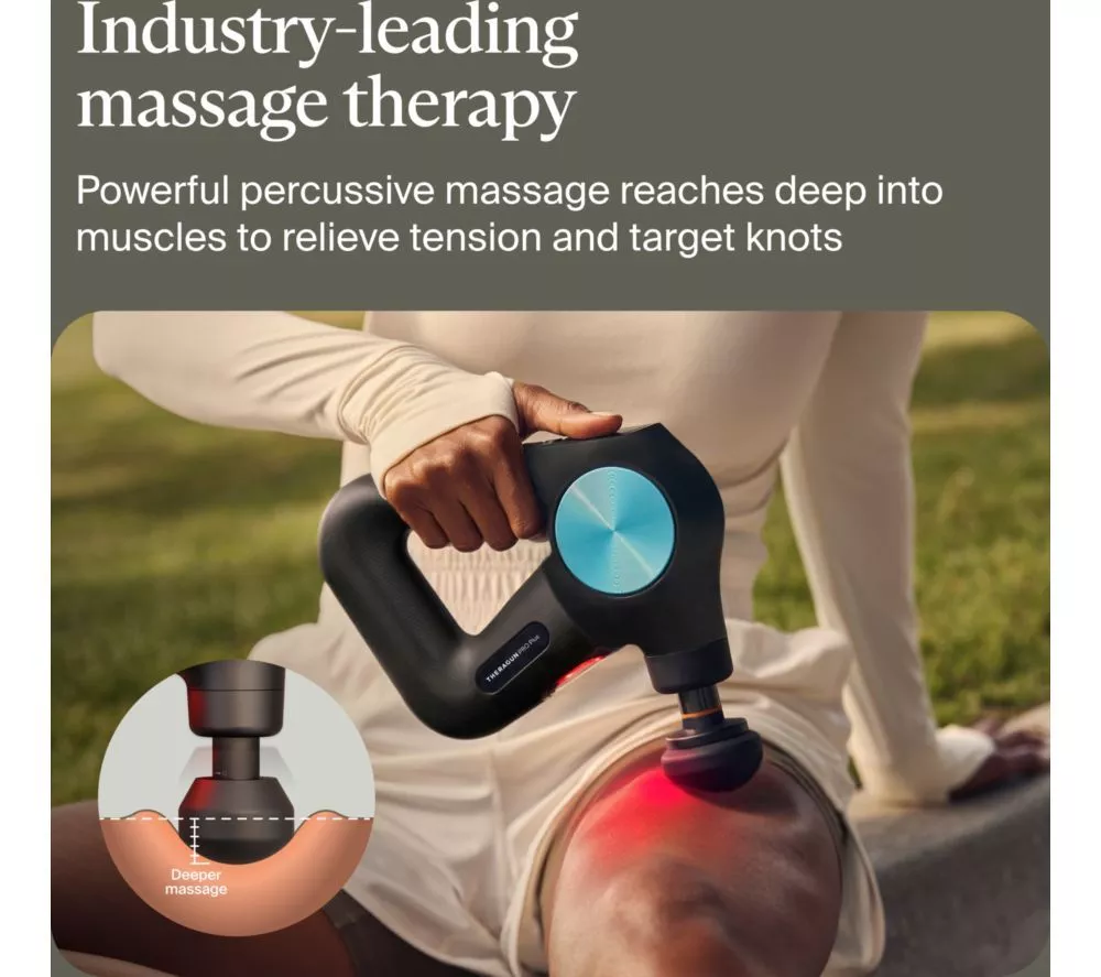 THERABODY Theragun Pro Plus Handheld Smart Percussive Therapy Device - Black