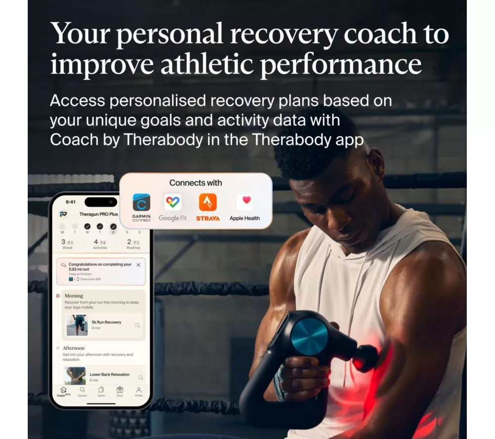 THERABODY Theragun Pro Plus Handheld Smart Percussive Therapy Device - Black