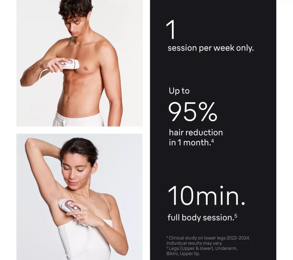 BRAUN Skin i·expert IPL7147 IPL Hair Removal System - Rose Gold & White