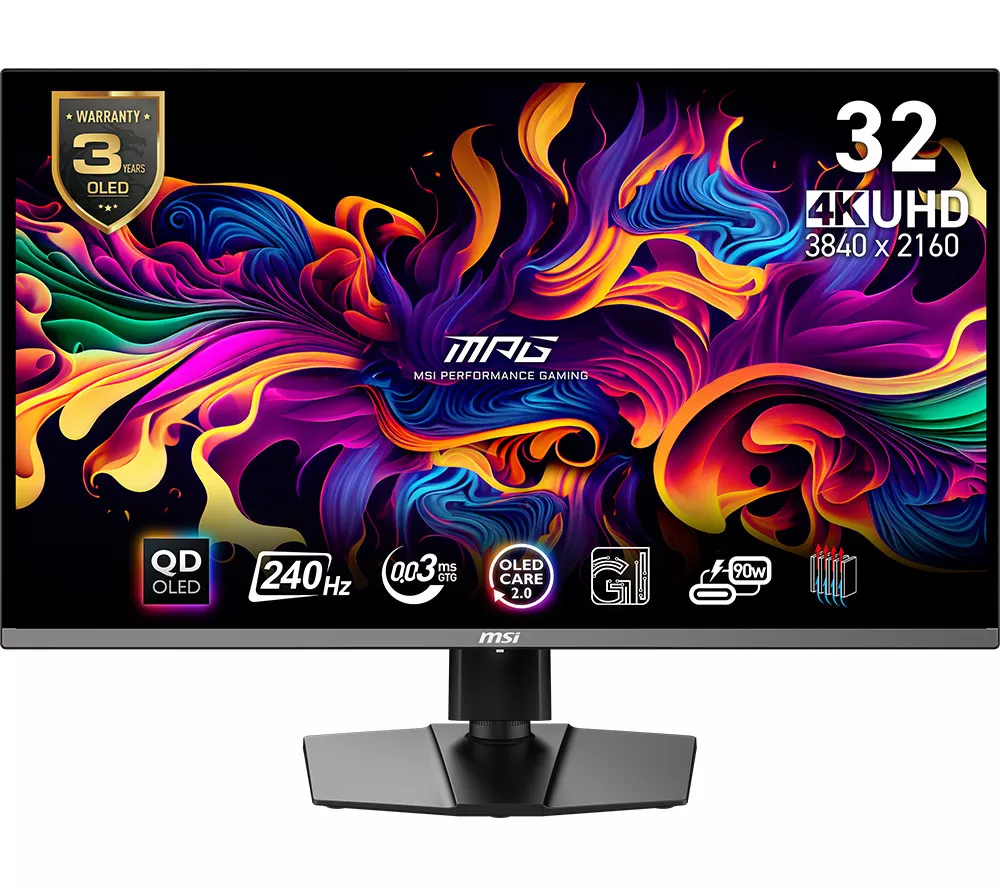 MSI MPG 321URX 4K Ultra HD 32" Quantum Dot QD-OLED Gaming Monitor - Black