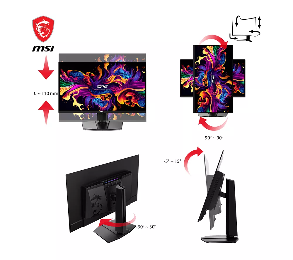 MSI MPG 321URX 4K Ultra HD 32" Quantum Dot QD-OLED Gaming Monitor - Black