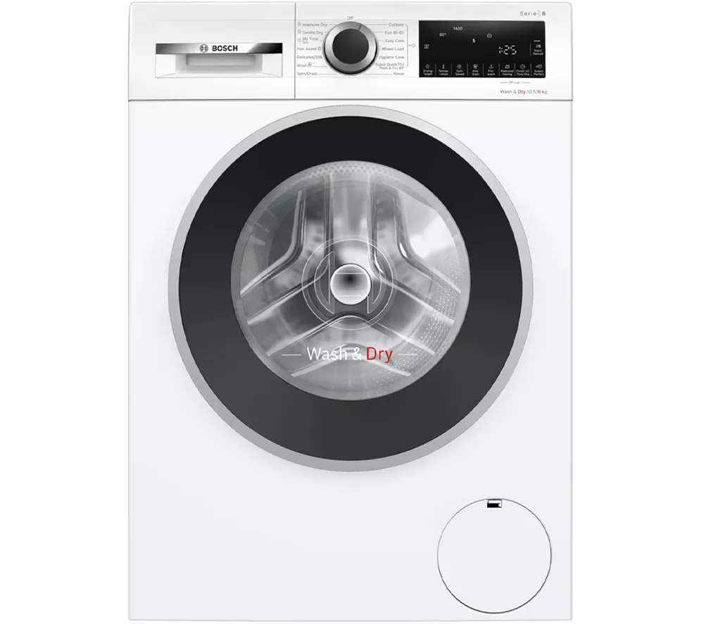 BOSCH Series 6 WNG25401GB AntiStain 10.5 kg Washer Dryer - White