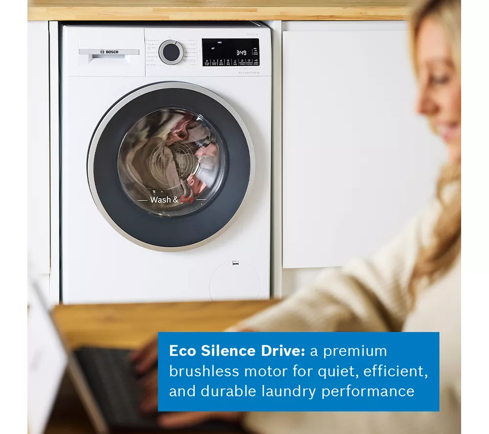 BOSCH Series 6 WNG25401GB AntiStain 10.5 kg Washer Dryer - White