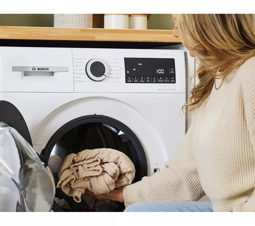 BOSCH Series 6 WNG25401GB AntiStain 10.5 kg Washer Dryer - White