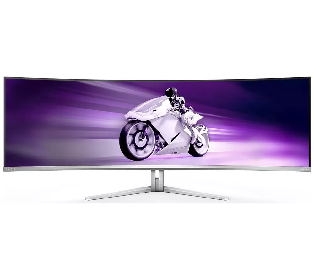 PHILIPS Evnia 8000 49M2C8900L Dual Quad HD 49" Curved Quantum Dot Gaming Monitor - White