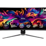 MSI MPG 341CQPX Quad HD 34" Curved Quantum Dot Gaming Monitor - Black