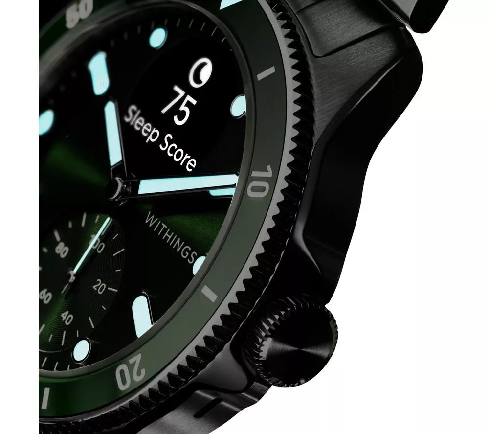 WITHINGS ScanWatch Nova Hybrid Smart Watch - Green, 42 mm