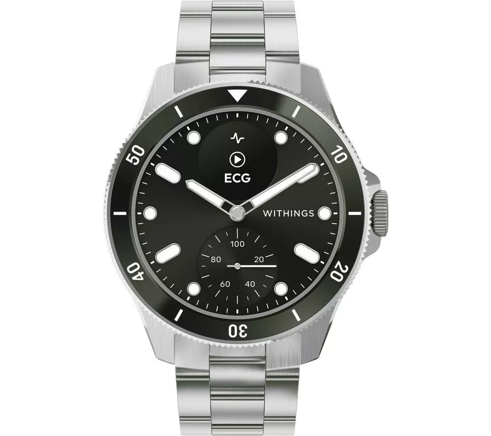 WITHINGS ScanWatch Nova Hybrid Smart Watch - Green, 42 mm