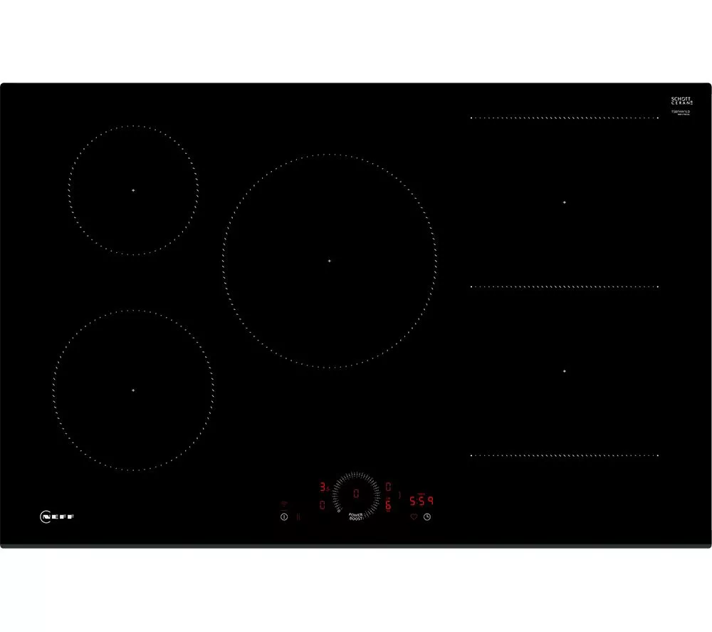 NEFF N70 T58FHW1L0 80 cm Electric Induction Smart Hob - Black