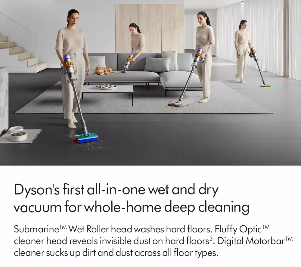 DYSON V15s Detect Submarine Cordless Vacuum Cleaner - Nickel & Yellow
