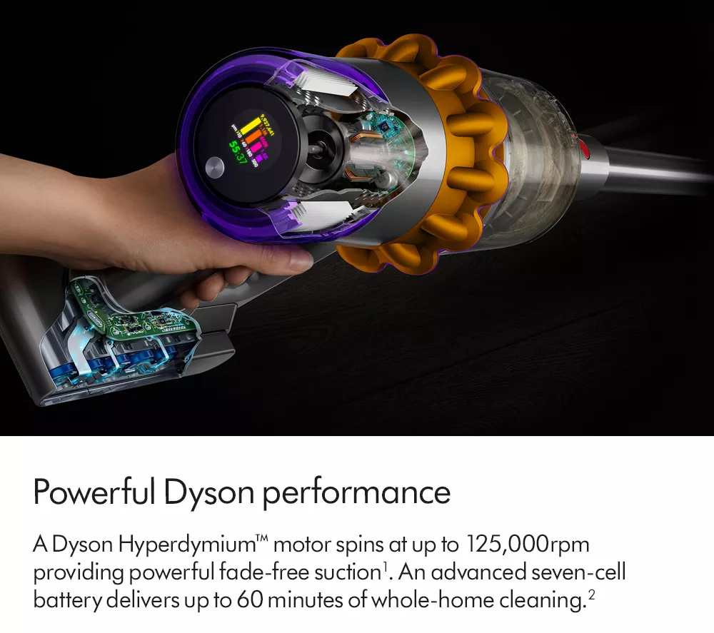 DYSON V15s Detect Submarine Cordless Vacuum Cleaner - Nickel & Yellow