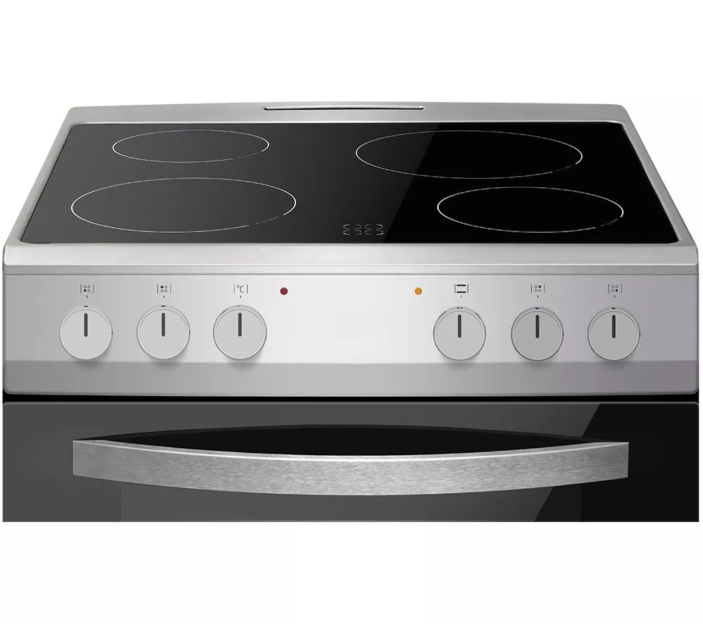 AMICA AFC502SS 50 cm Electric Ceramic Cooker - Black & Stainless Steel