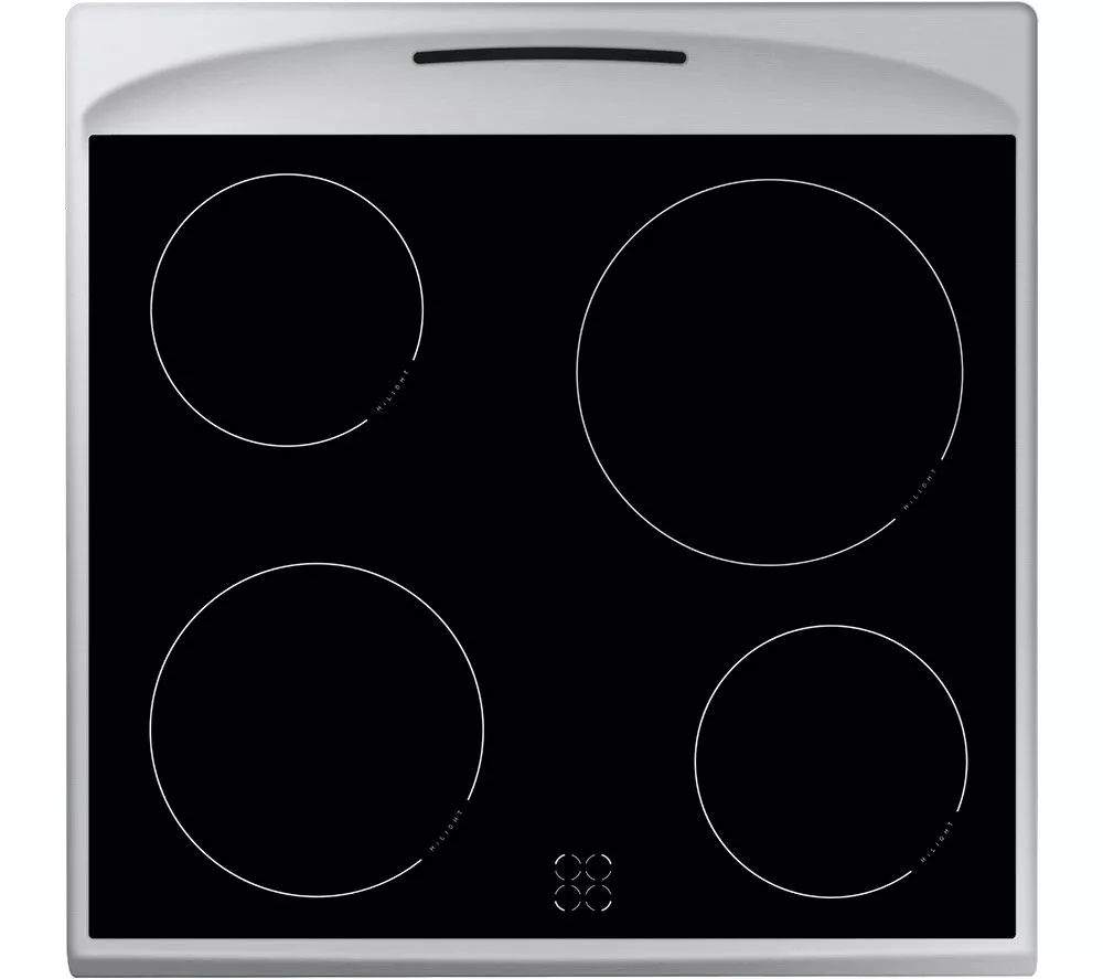 AMICA AFC502SS 50 cm Electric Ceramic Cooker - Black & Stainless Steel