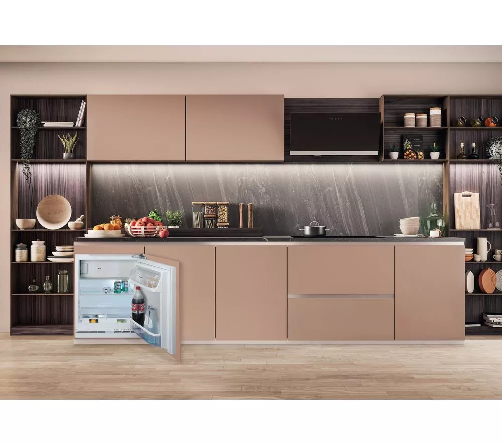 HOTPOINT Low Frost HBUF011.UK Integrated Undercounter Fridge - Fixed Hinge