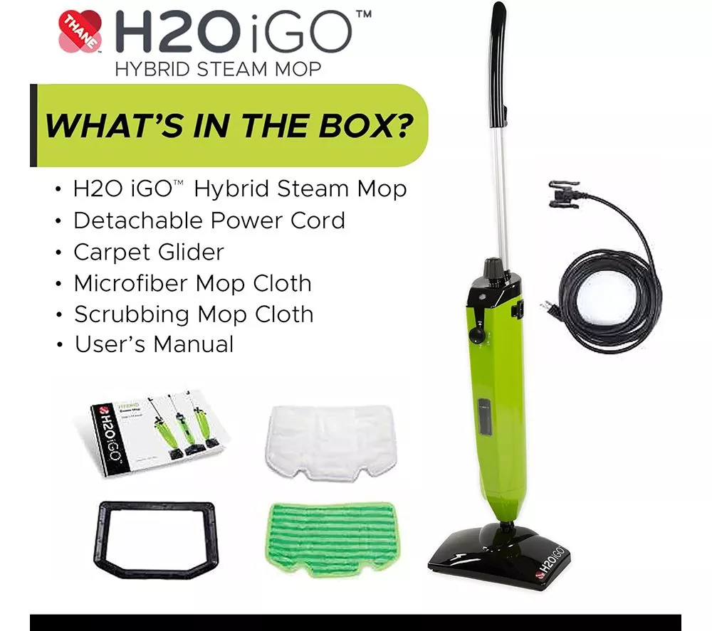 H2O iGO CORDLESS Outdoor Steam Mop - Green