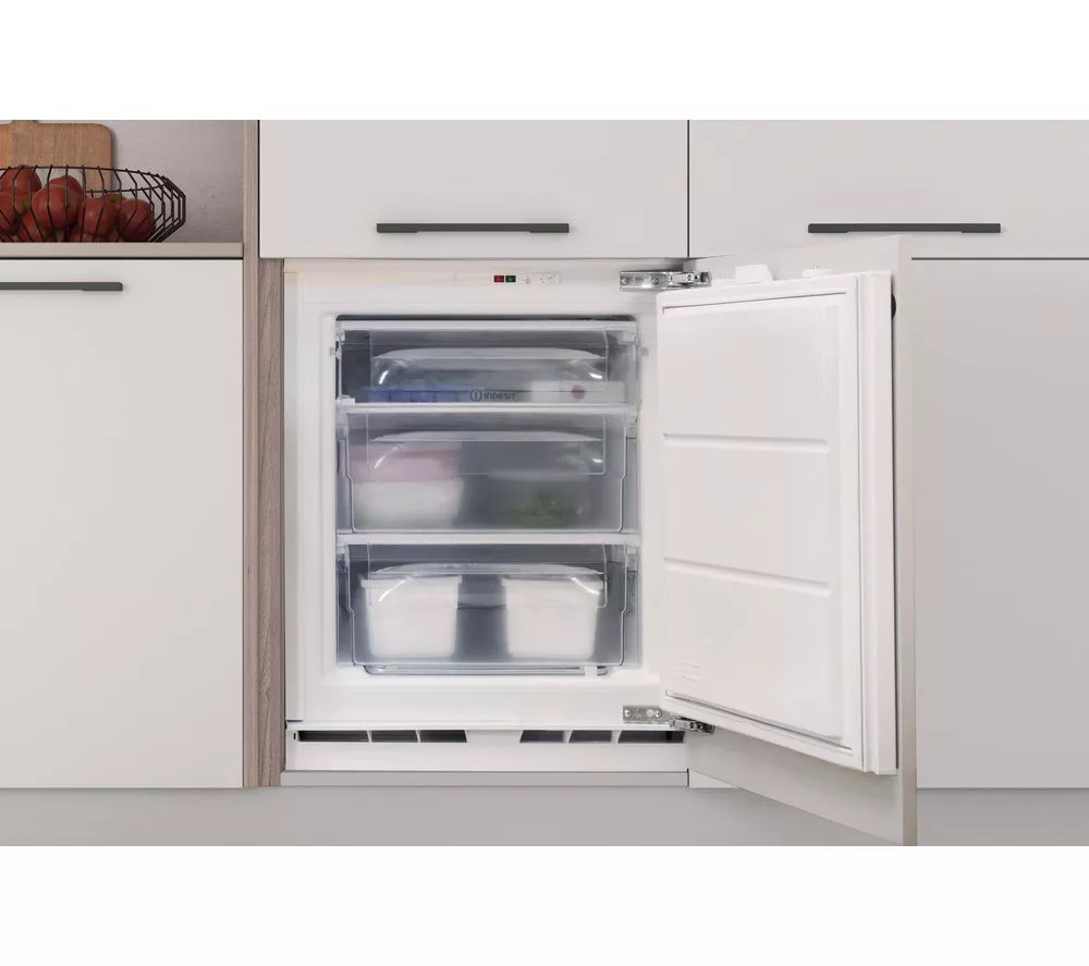 INDESIT Low Frost INBUFZ011.UK Integrated Undercounter Freezer - Fixed Hinge