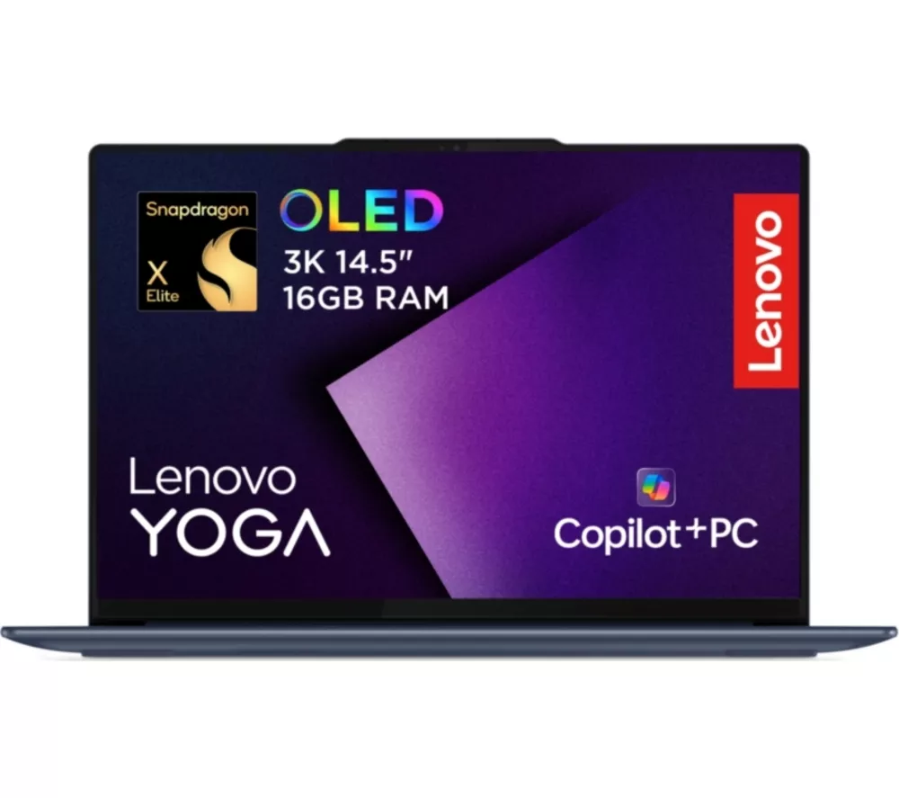 LENOVO Yoga Slim 7X 14" Laptop, Copilot+ PC - Snapdragon X Elite, 1 TB SSD, Cosmic Blue