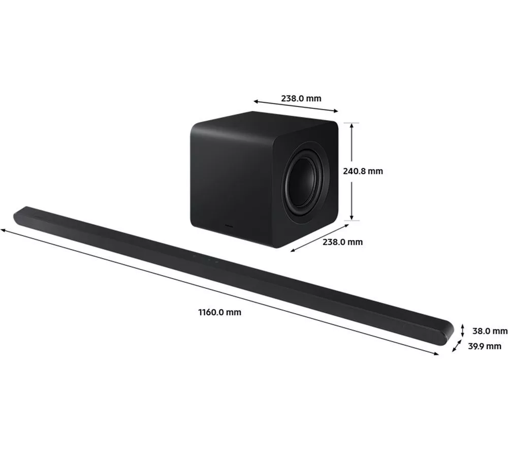 SAMSUNG HW-S800D/XU 3.1.2 Wireless Sound Bar with Dolby Atmos, DTS Virtual:X & Amazon Alexa - Black