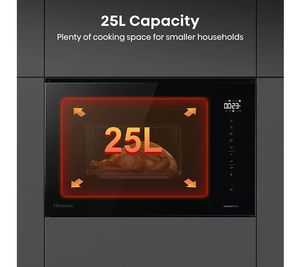 HISENSE Hi6 BlackLine BIM325GI63DBGUK Built-in Microwave with Grill - Black