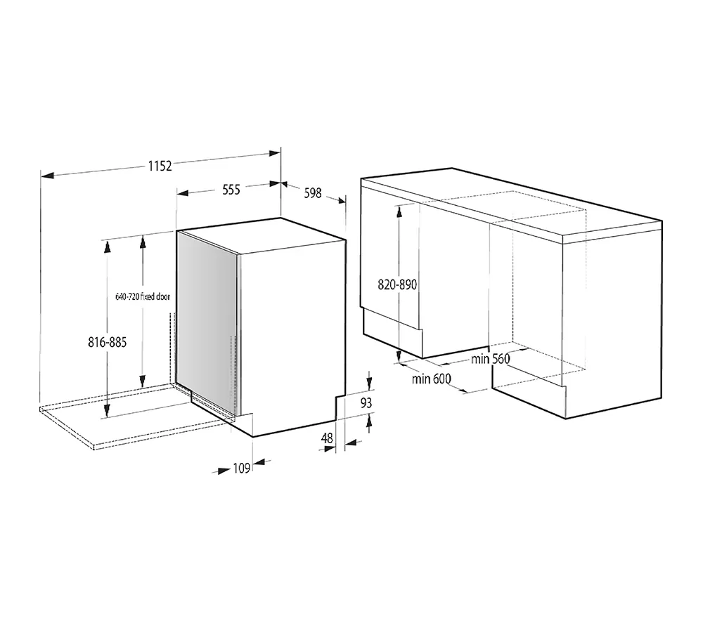 HISENSE HV643D90UK Full-size Fully Integrated Dishwasher