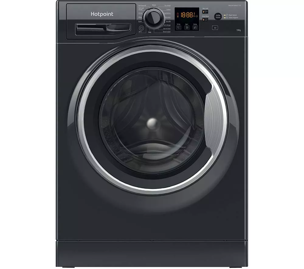 HOTPOINT Anti-Stain NSWM 1046 BS UK 10 kg 1400 Spin Washing Machine - Black