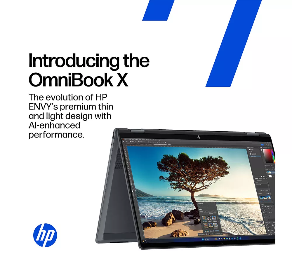 HP OmniBook X 14" Laptop, Copilot+ PC - Snapdragon X Elite, 512 GB SSD, Silver