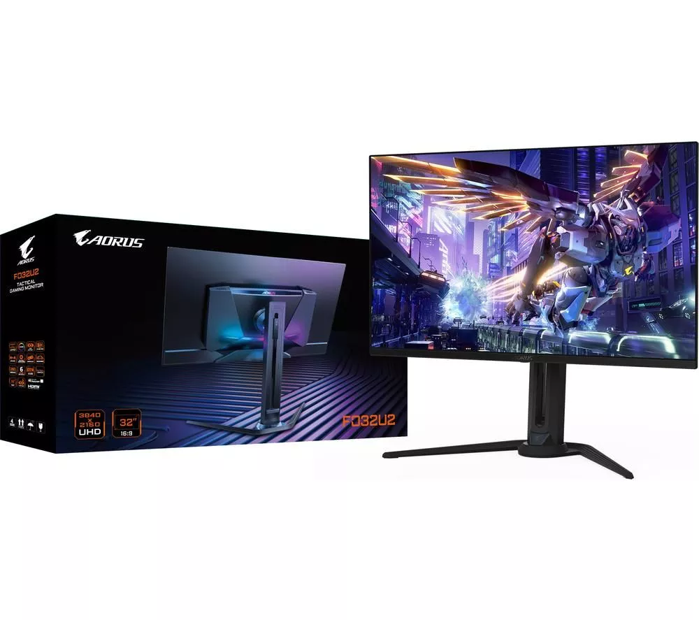 GIGABYTE AORUS FO32U2 4K Ultra HD 32" QD-OLED Gaming Monitor - Black